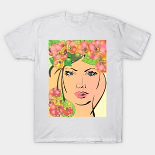 Flowery Lady T-Shirt